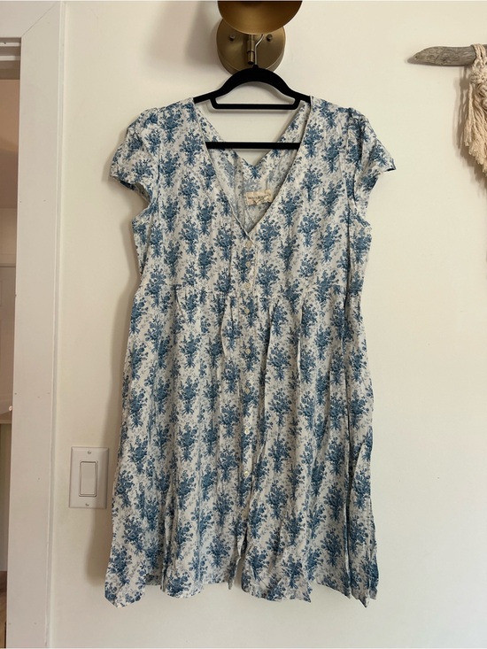 Denim & Supply Ralph Lauren Dresses & Skirts - Denim & Supply Ralph Lauren Cream Dress with Blue Floral Print